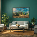 Quadro Trator Puxando Bandeira Do Brasil