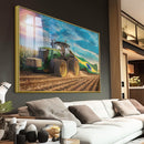 Quadro Trator Puxando Bandeira Do Brasil