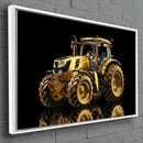 Quadro Trator Gold Fundo Blackout