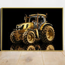 Quadro Trator Gold Fundo Blackout