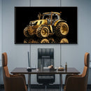 Quadro Trator Gold Fundo Blackout