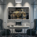 Quadro Trator Gold Fundo Blackout