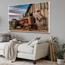 Quadro Trator Antigo E Galpão Velho