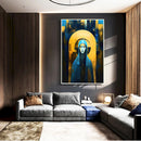 Quadro Ave Maria Mãe De Jesus Abstrato