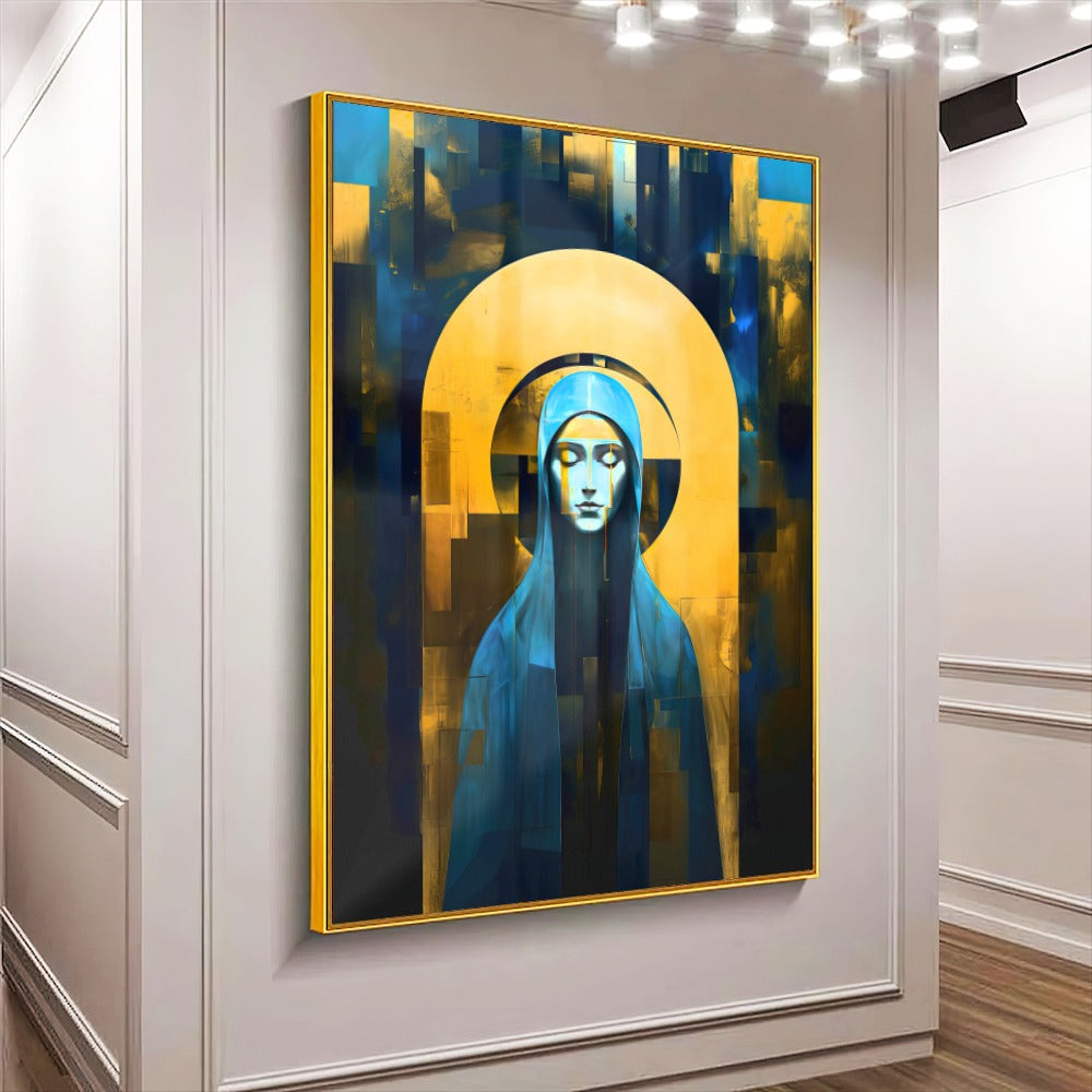 Quadro Ave Maria Mãe De Jesus Abstrato