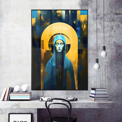 Quadro Ave Maria Mãe De Jesus Abstrato