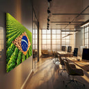 Quadro Bandeira Brasil Agro Estrelas Com Gado Nelore