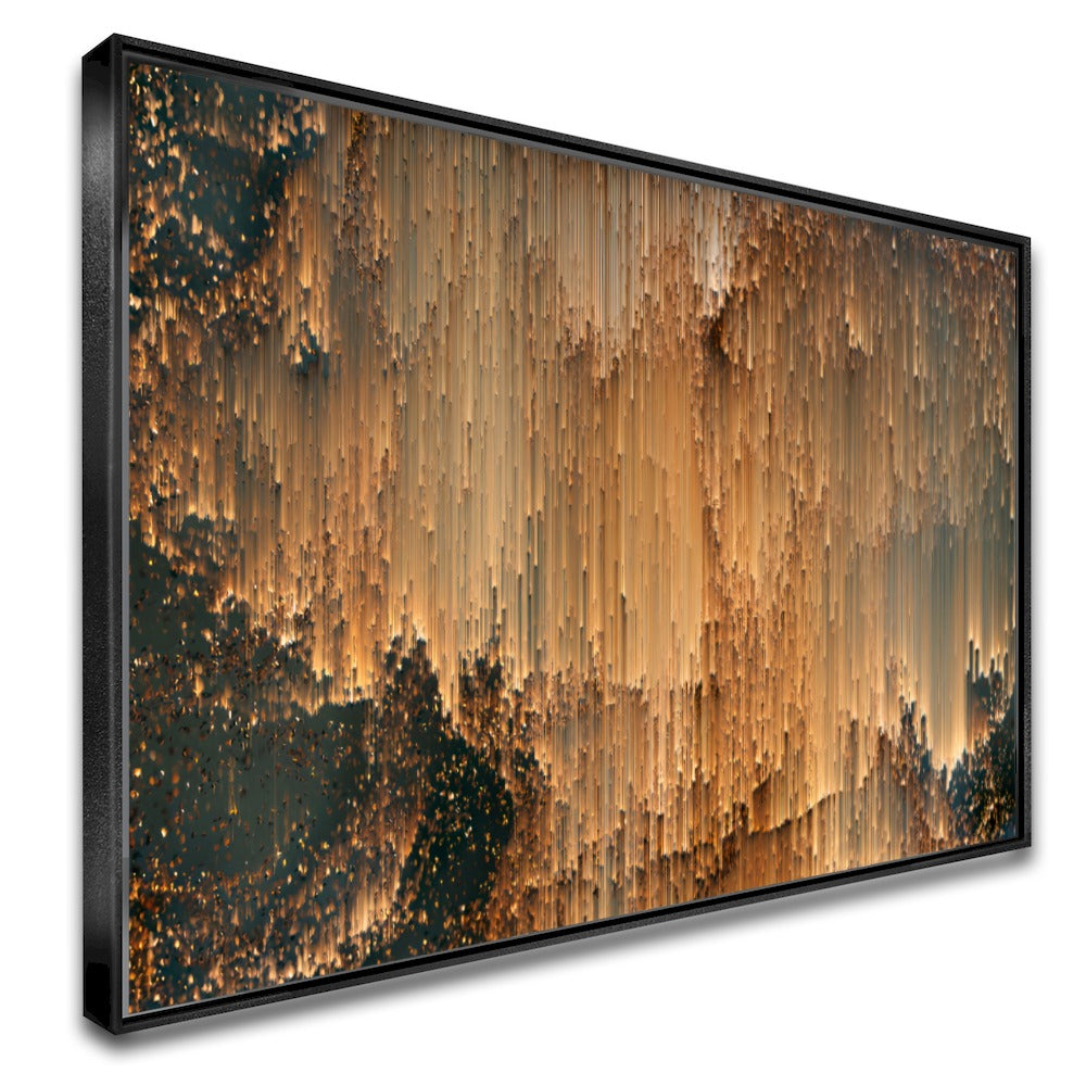 Quadro Abstrato Chuva Gold