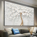 Quadro Árvore Tronco Dourado