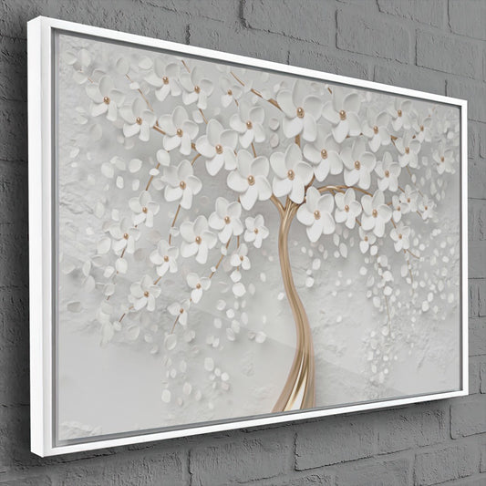 Quadro Árvore Tronco Dourado