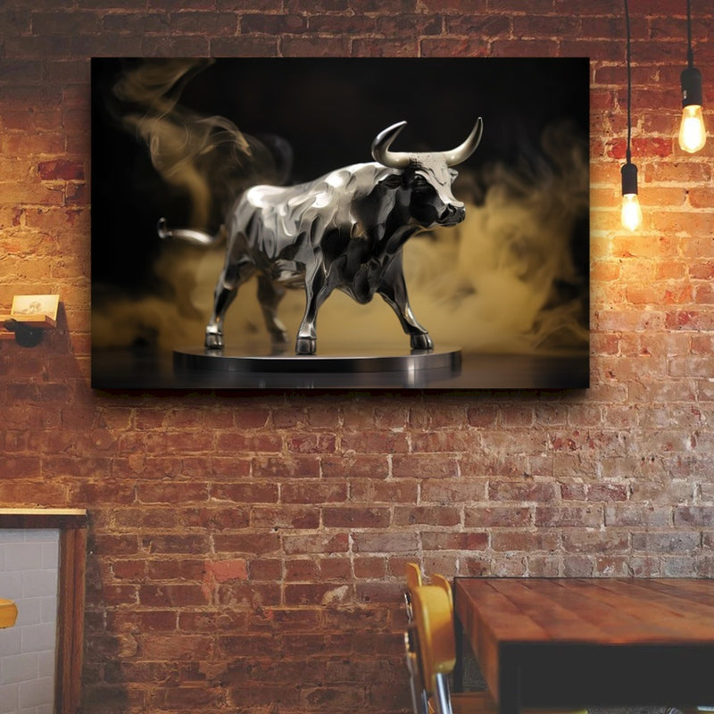 Quadro Boi De Prata