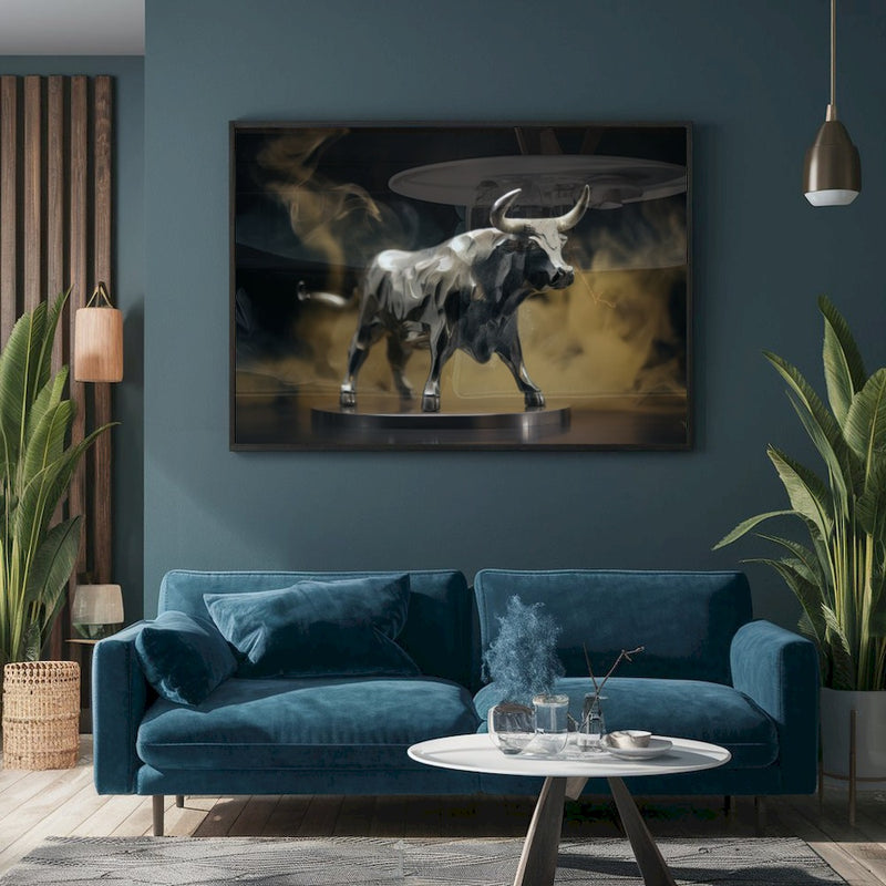 Quadro Boi De Prata