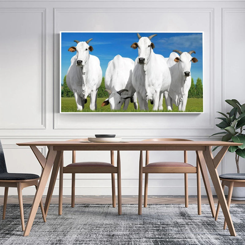 Quadro Boi Nelore Pasto Verde