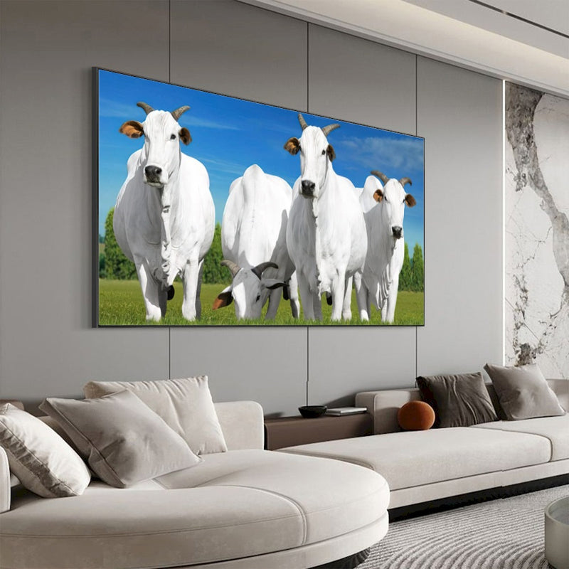 Quadro Boi Nelore Pasto Verde