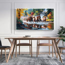 Quadro Cavalos No Riacho