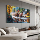 Quadro Cavalos No Riacho