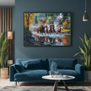 Quadro Cavalos No Riacho