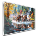 Quadro Cavalos No Riacho
