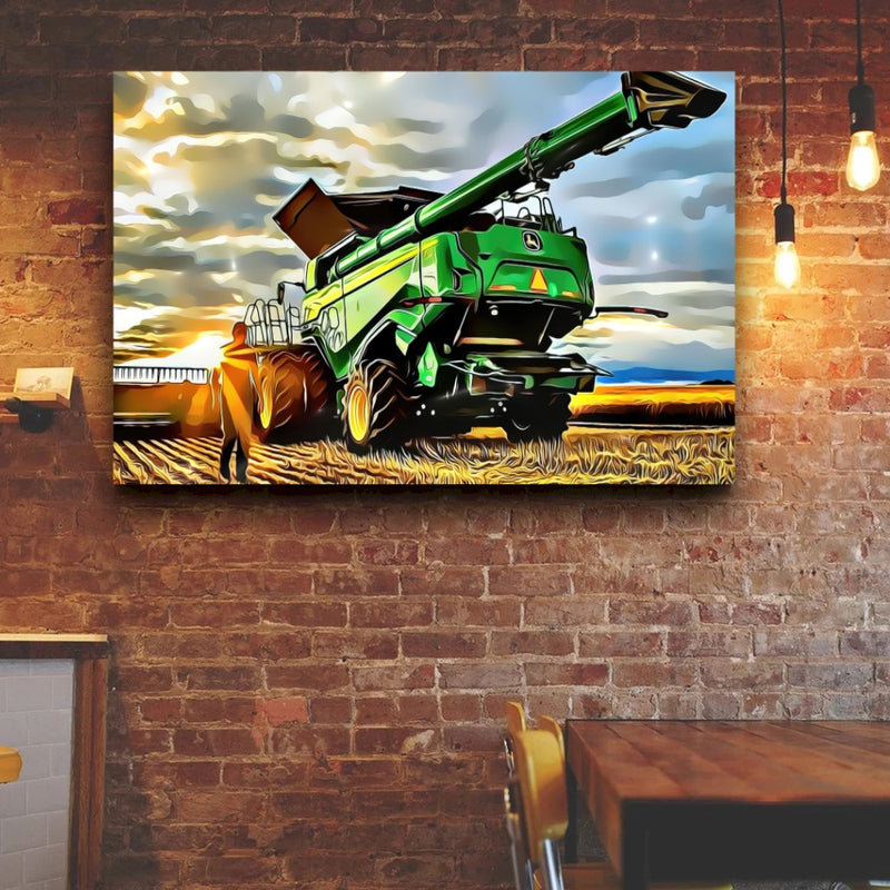 Quadro Colhedeira Jd Estilo Pintura