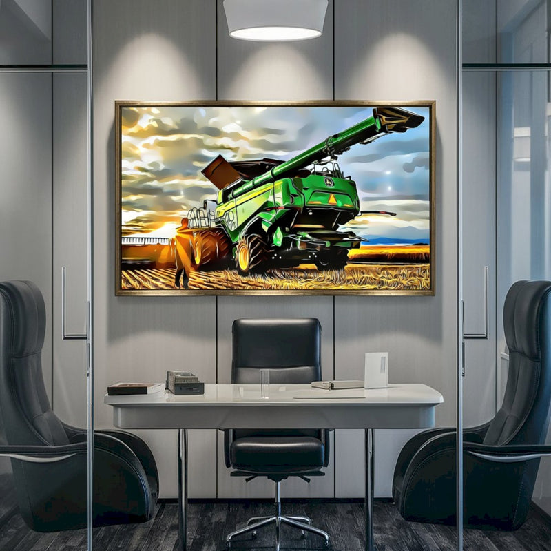 Quadro Colhedeira Jd Estilo Pintura