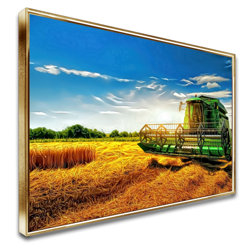 Quadro Colheitadeira Jd Estilo Pintura Moderna