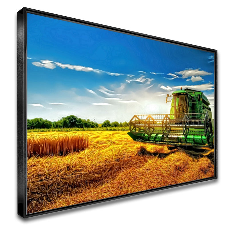 Quadro Colheitadeira Jd Estilo Pintura Moderna