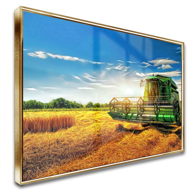 Quadro Colheitadeira Jd Estilo Pintura Moderna