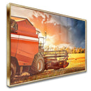 Quadro Colheitadeira Mf Estilo Pintura