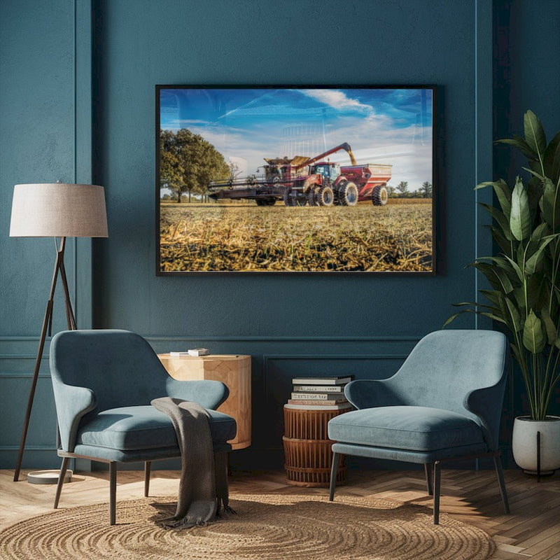 Quadro Descarregando Grãos Na Bazuca