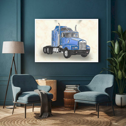 Quadro Desenho Caminhão Americano