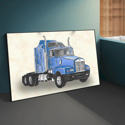 Quadro Desenho Caminhão Americano