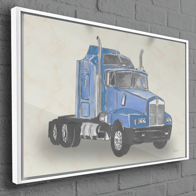 Quadro Desenho Caminhão Americano