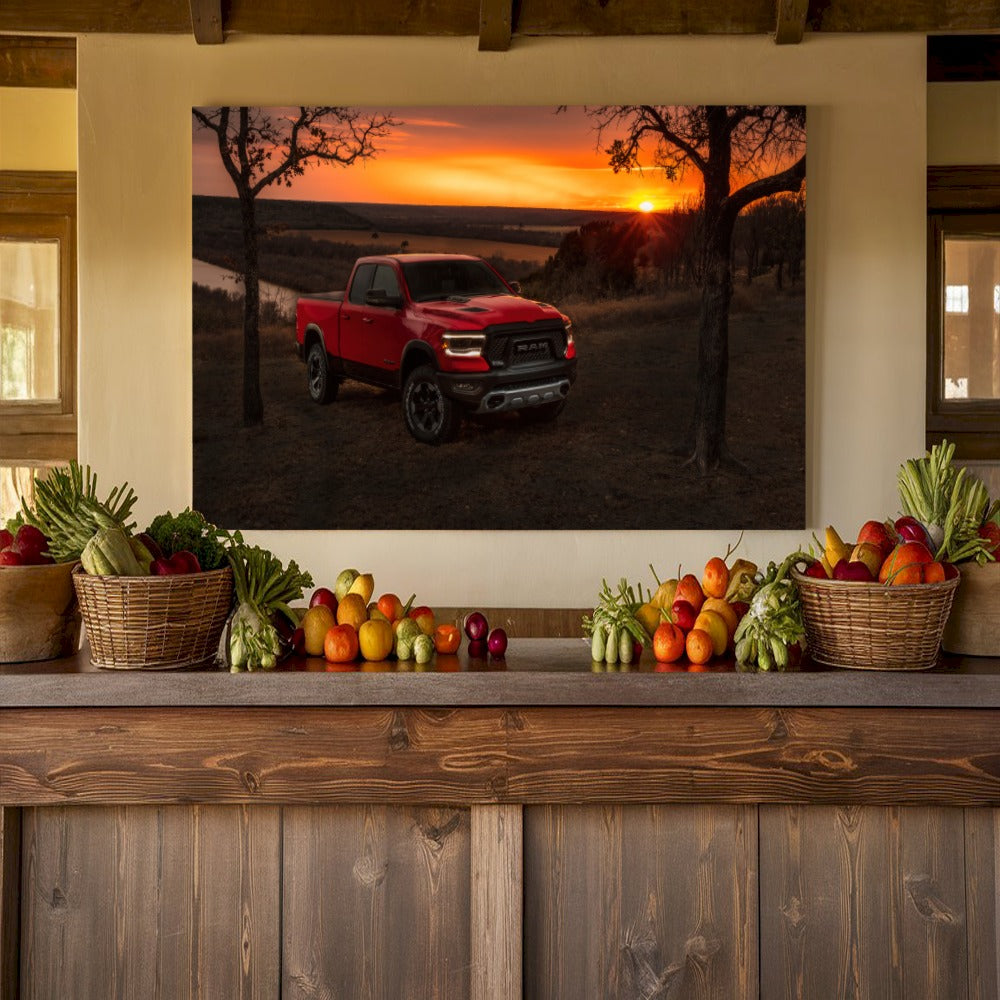Quadro Dodge Ram Vermelha Sítio