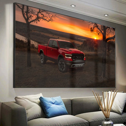 Quadro Dodge Ram Vermelha Sítio
