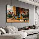 Quadro Estilo Pintura Familia Patriota Antigamente