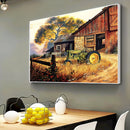 Quadro Galpão E Trator Jd Vintage