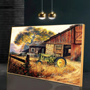Quadro Galpão E Trator Jd Vintage