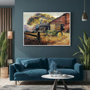 Quadro Galpão E Trator Jd Vintage