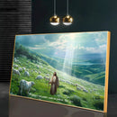 Quadro Jesus Abençoando Gado Pastando