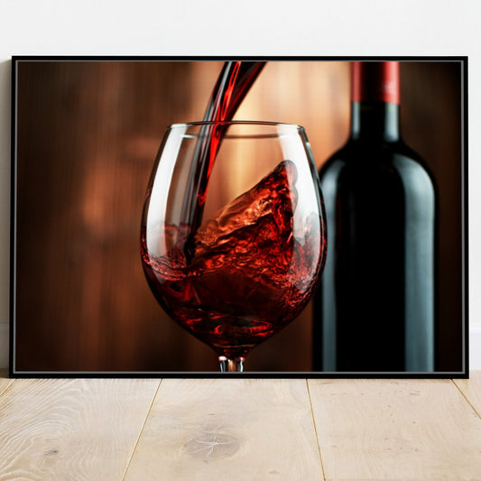 Quadro Taça De Vinho Tinto