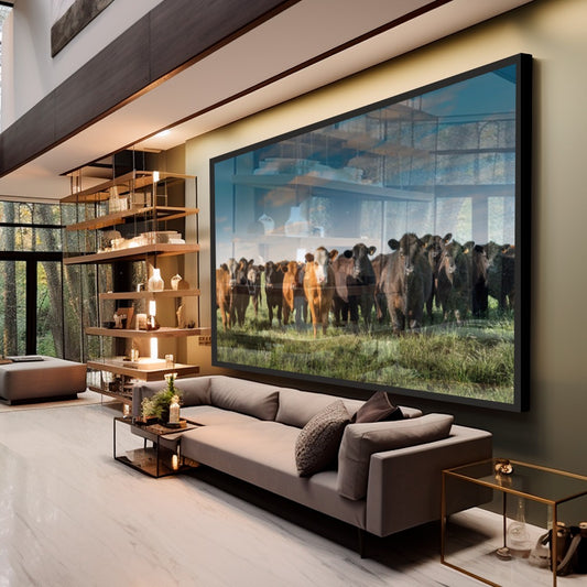 Quadro Tropa De Gado No Campo Pasto