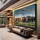 Quadro Tropa De Gado No Campo Pasto