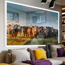 Quadro Tropa De Gado No Campo Pasto