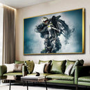 Quadro Motoqueiro Estilo Pintura Com Peças
