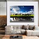 Quadro Vacas Holandesas No Campo Açude