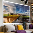 Quadro Vacas Holandesas No Campo Açude