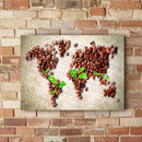 Quadro Mapa Do Mundo Do Café