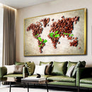 Quadro Mapa Do Mundo Do Café