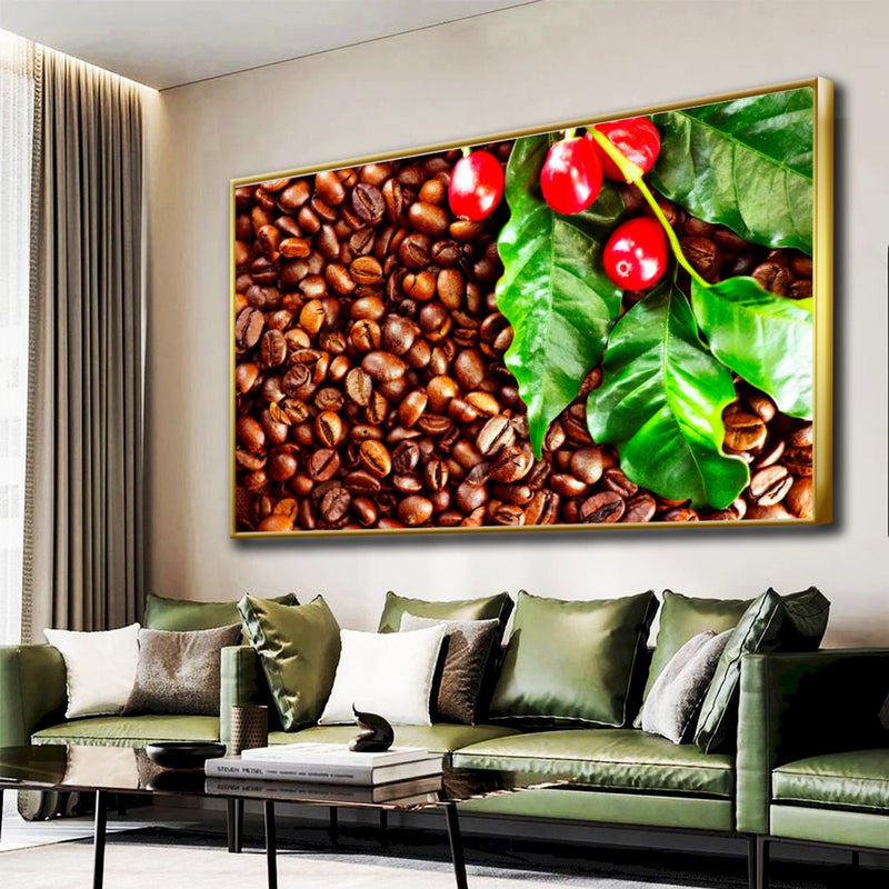 Quadro Grãos Do Café Em Natura