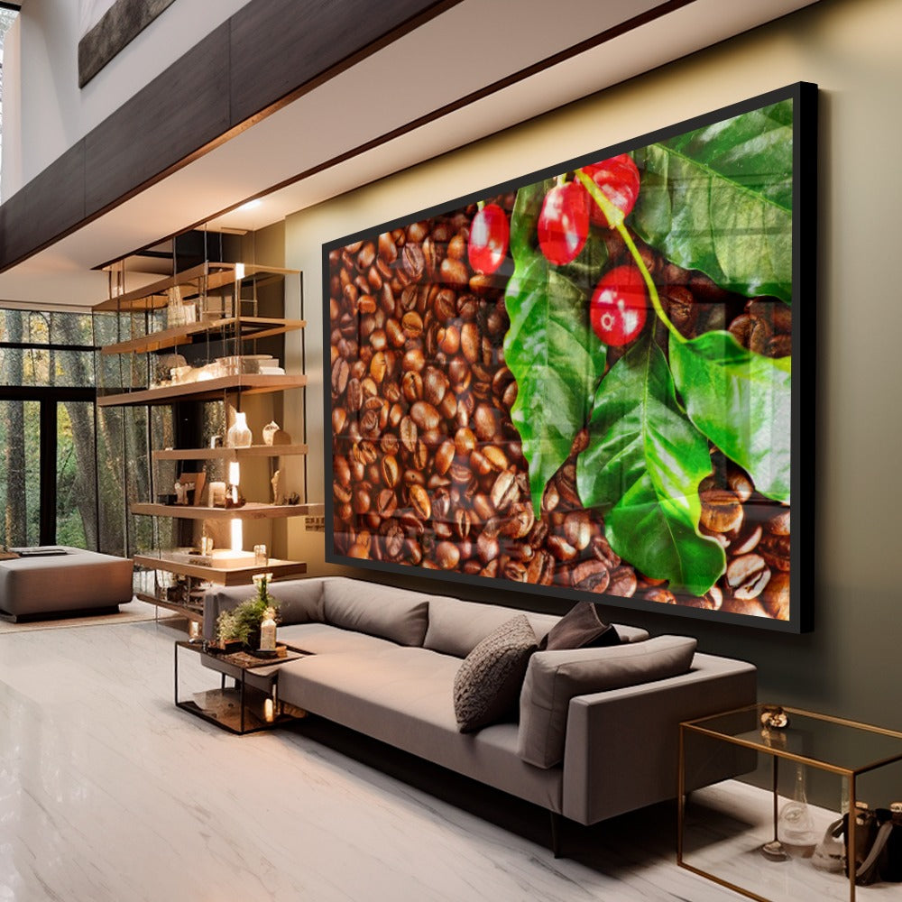 Quadro Grãos Do Café Em Natura